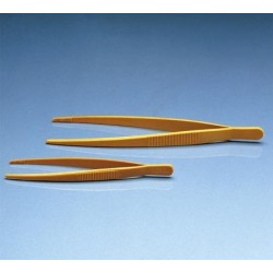 Pinceta POM żółta elastyczna tępo zakończona długość 115 mm op.