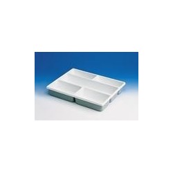 Tidy tray with 5 comparements PVC LxWxH 402x302x60