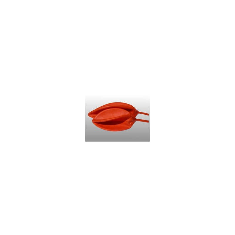 Rubber Balloon with hose connection Natural Rubber red Size 8