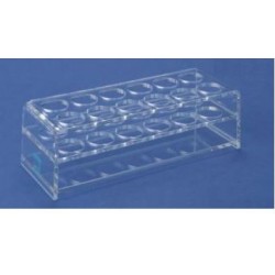 Stand for test tubes transparent polyacryl for 12x2 tubes hole