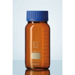Butelka laboratoryjna 500 ml szerokoszyjna Duran oranż zakrętka