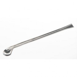 Spoon and spatula with filling-channel 18/10 stainless length