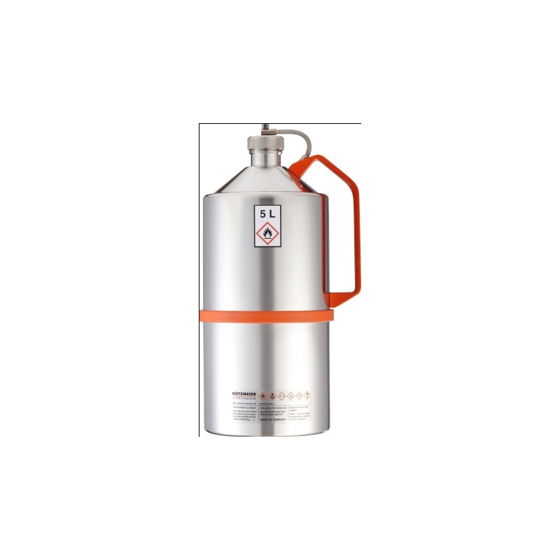 Safety can with screw cap pressure control device stainless