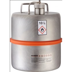 Safety barrel with screw cap pressure control valve stainless