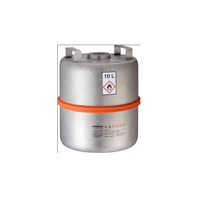 Safety collection barrel with centered plug stainless steel 10