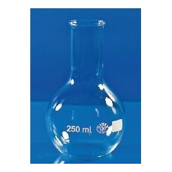 Flat bottom flask 50 ml borosilicate glass 3.3 narrow mouth