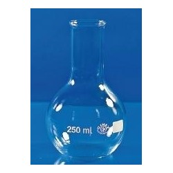 Flat bottom flask 100 ml borosilicate glass 3.3 narrow mouth
