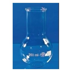 Flat bottom flask 250 ml borosilicate glass 3.3 wide neck