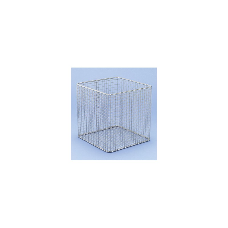 Basket stainless steal PE-white LxWxH 150x150x150 mm