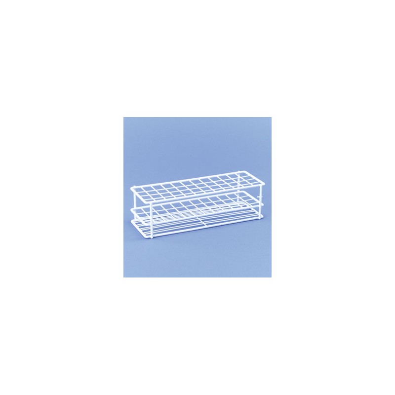 Test tube stand PE - coating white 10x10 Compartment size 14x14