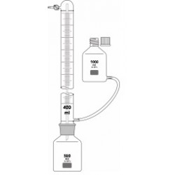 Eudiometer 600 ml: 2/1ml to determine the fermentation behavior