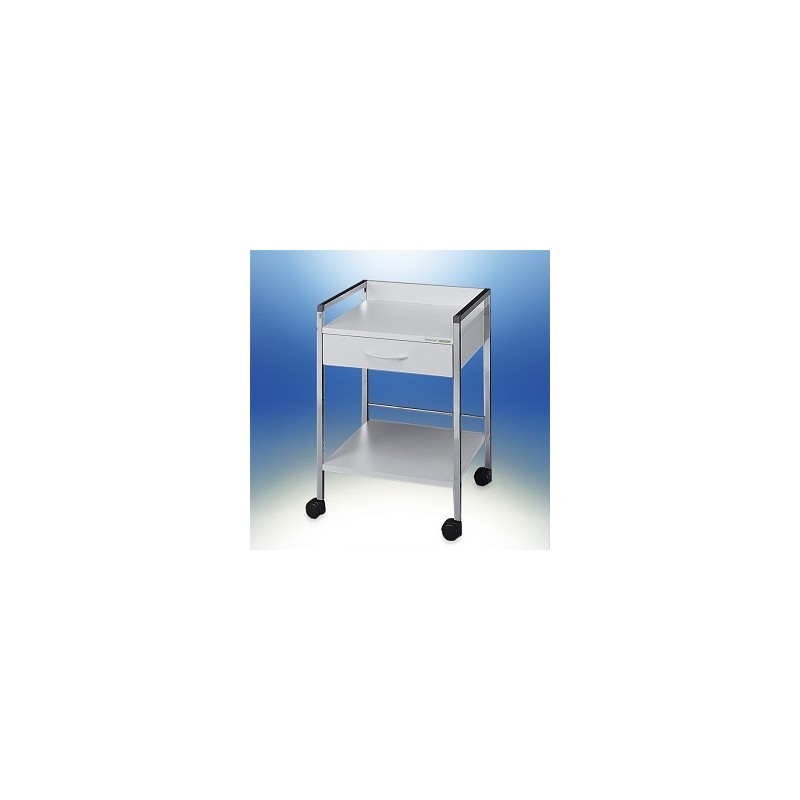 Multipurpose trolley Variocar® 45 white frame chrome on castors