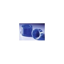 Screw cap PP blue with conical seal and tamper-evident ring for