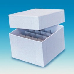 Kryobox weiß aus Karton wasserabweisend ohne Rastereinsatz