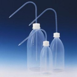 Wash bottle 250 ml narrow neck PFA-Economy screw cap ETFE GL 25
