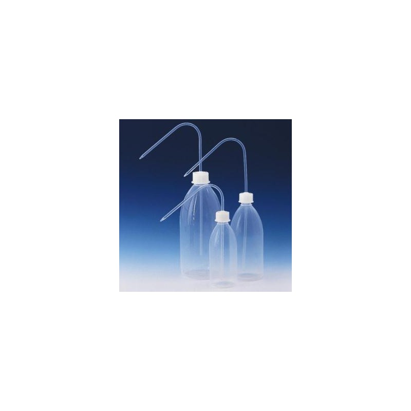 Wash bottle 500 ml narrow neck PFA-Economy screw cap ETFE GL 25