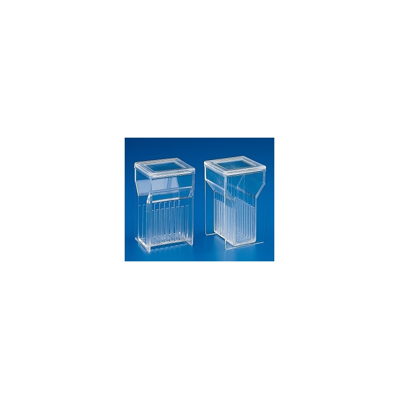 Staining Jar-Hellendahl PMP with lid pack 4 pcs.