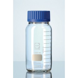 Reagent bottle 250 ml wide neck clear glass with screw cap GLS