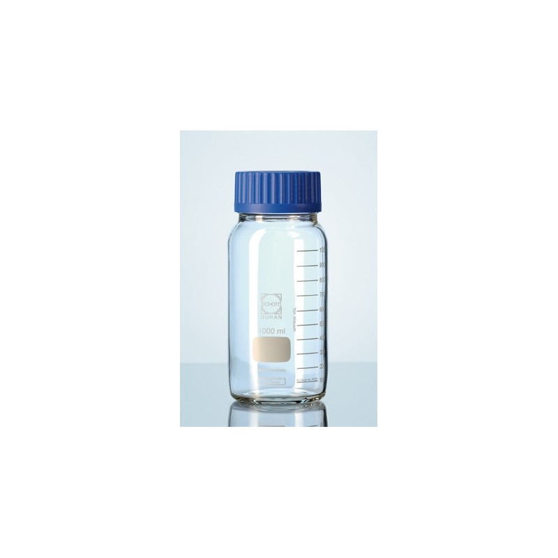 Butelka laboratoryjna 250 ml szerokoszyjna bezbarwna zakrętka