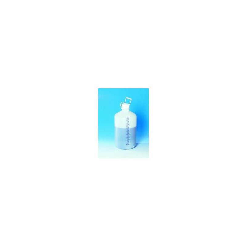 Storage bottle without stopcock connection HD-PE blue litre