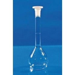 Volumetric flask 100 ml class A borosilicate glass 3.3 stopper