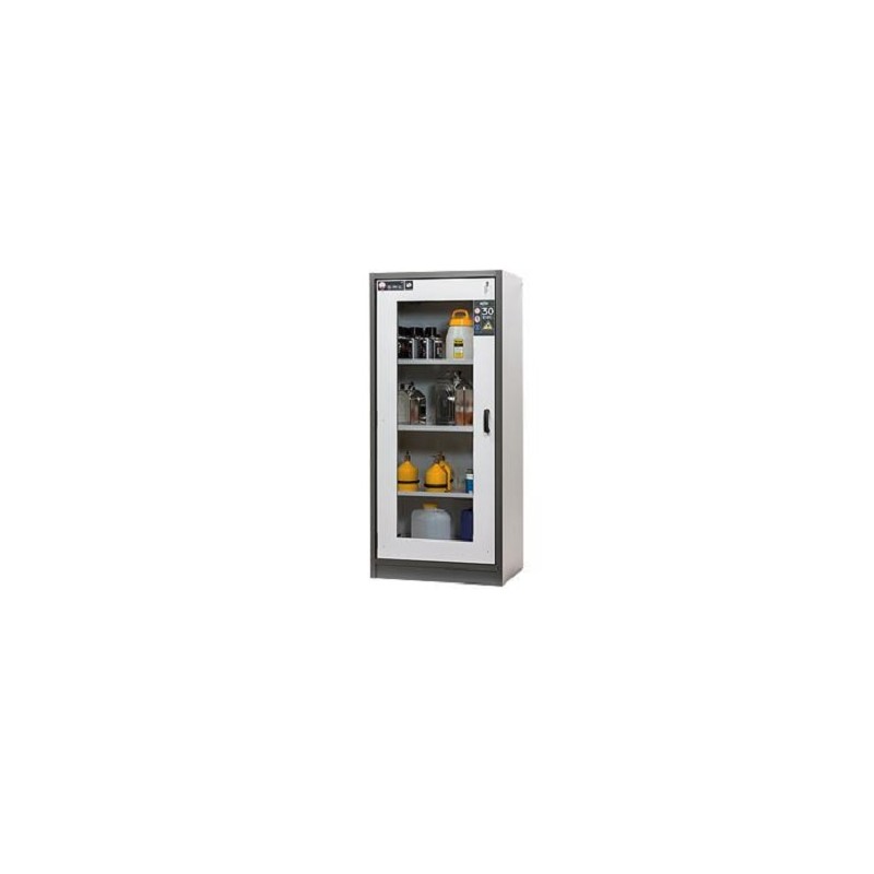 Safety storage cabinet Q-Display Q30.195.086.WDFW RAL7016 door