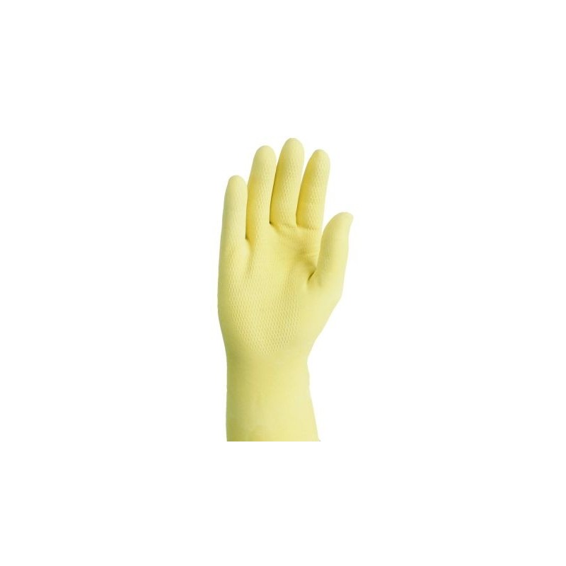 Gloves Latex velourised Sempertip yellow size 7 pack 10