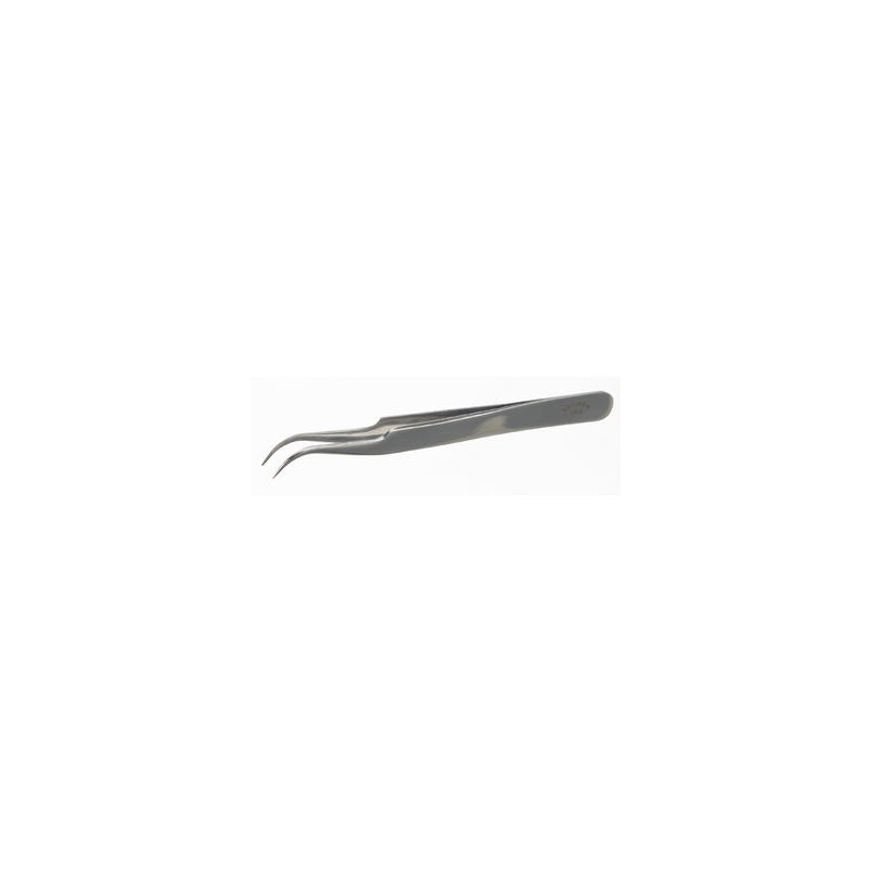 Precision tweezers stainless 18/10 bent very fine lenght 120 mm