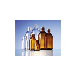 Sirupflasche 100 ml Klarglas hydrolytische Klasse III Gewinde