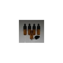 Dropping bottle 50 ml amber glass round pipette red/black