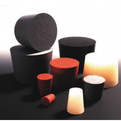 Stopper silicone Ø bottom/top 3,5/6,5 mm height 15 mm pack 100