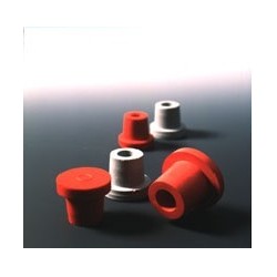 Hollow Stopper Natural Rubber red Ø knob 21 mm Ø core 14/16 mm