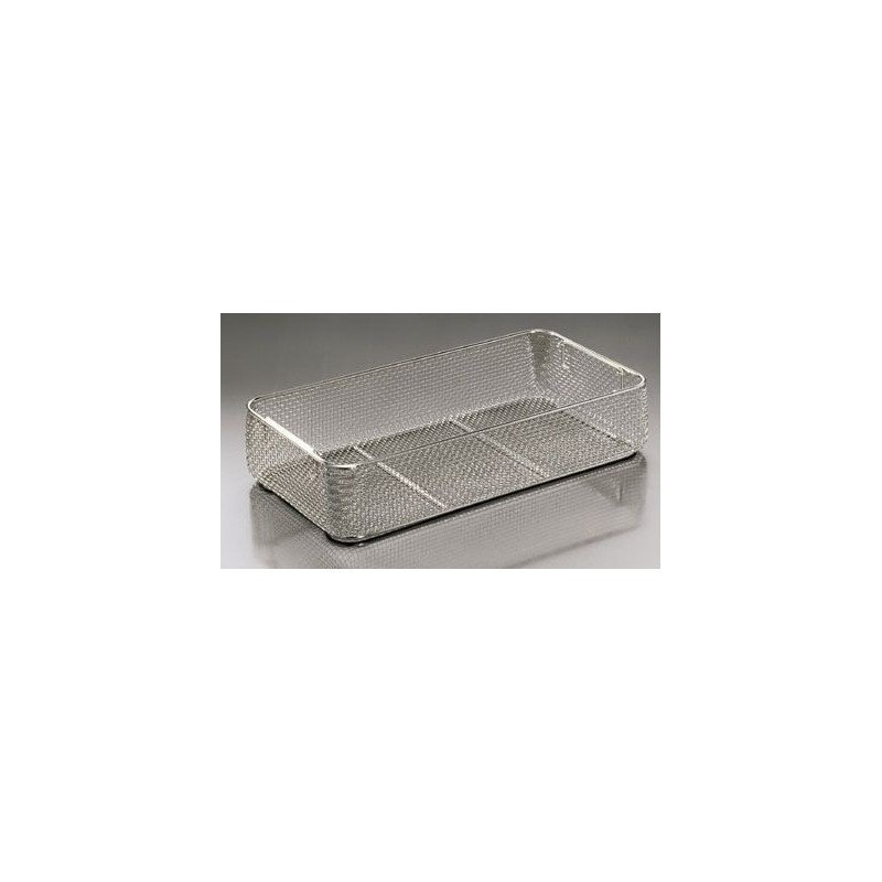 Basket LxWxH 480x254x50 mm stainless steel stackable drop