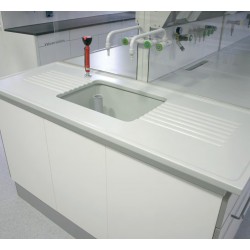 Front washing-up bench LxDxH 1395x620x900 mm