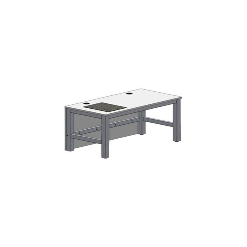 Weighing table fixed height passive vibration damping granite