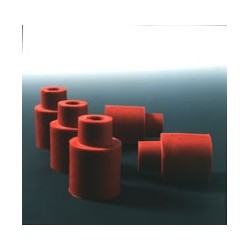 Sleeve Stoppers Natural Rubber red Ø bottom/top 20/14 mm height