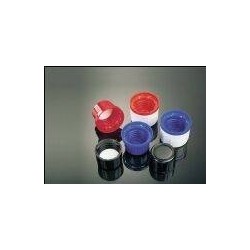 Screw cap PP blue with cone-sealing and originality-ring for