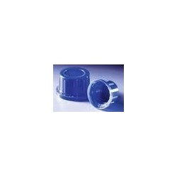 Screw cap PP blue with conical seal a. tamper-evident ring for